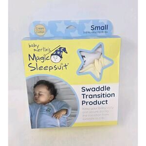 Baby Merlin’s Magic Sleepsuit Swaddle Transition Unisex Cream Size 3-6 Months